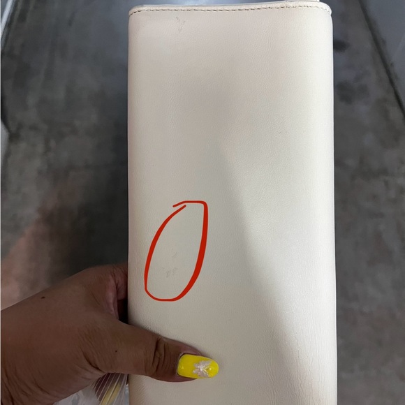 Maje White&Gold Clover Logo Baguette Wallet Clutch - Picture 9 of 9